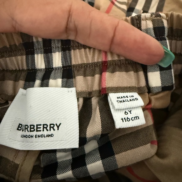 Burberry Beige and Black Checkered Trousers - Picture 3 of 4